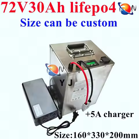 lithium 72v 30ah lifepo4 battery pack deep cycle with BMS 24S for 5000w 3000w bike scooter Tricycle 