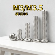304 Stainless Steel Phillips Round Head Screw Machine Screw GB818 Disc Head Bolt PM Switch Socket Sc