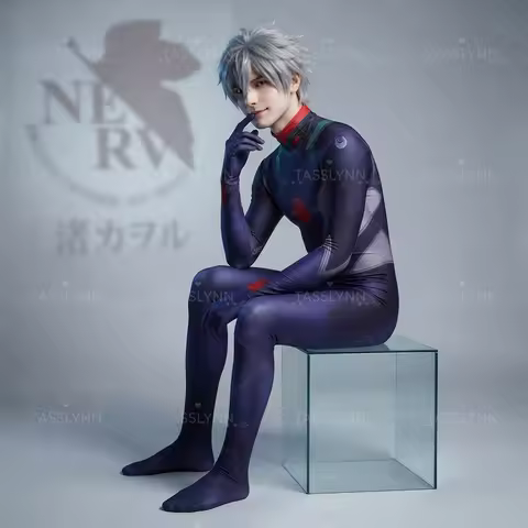 Nagisa Kaworu Cosplay Bodysuit Unit-06 Plugsuit Full Body Spandex Jumpsuit Nagisa Cosplay Costume Un