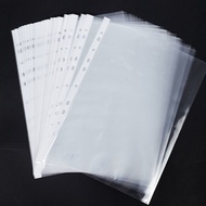 A4 Folder 11-Hole Information Bag Transparent File Bag Eleven-Hole Thickened Page a4 Loose-Leaf Prot