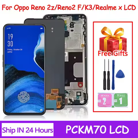 OLED Quality For OPPO Reno2 Z / Reno2 F / K3 / Realme X LCD With Touch Screen Digitizer Assembly Ren