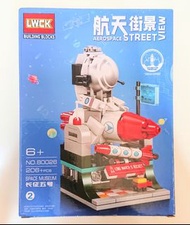 帳號內物品可併單限時大特價   LWCK航天街景太空人模型4合1積木Blocks航天館、長征5號、月亮展示廳、北斗3號兒童玩具