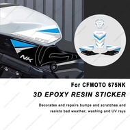 For CF MOTO 675NK 675 NK Motorcycle Accessories 3D Epoxy Resin Tank Pad Protection Sticker