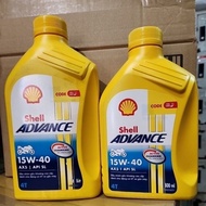 Shell advance AX5 15W40 oil, shell ax5 15w40 motorbike oil 800ml/1L