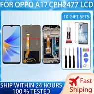Original For OPPO A17 CPH2477 LCD Touch Screen Replacement With Frame