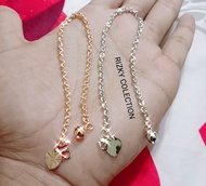gelang tangan wanita xuping model nori tersedia gold dan silver