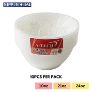 [ Household ] Disposable 10Oz 21Oz 24Oz PP White Plastic Bowl