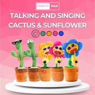 Dancing Cactus Toy Repeat Talking USB Charging SINGING Record Kids Education Toys Birthday Present