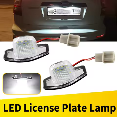 2Pcs Car Error Free LED Car Number License Plate for Honda Crv Fit Jazz Crosstour Odyssey Stream Fre