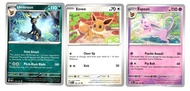 Umbreon Espeon Eevee - Obsidian Flames - Pokemon Evolution 3 Card Lot - 086/197-130/197 Umbreon Espe
