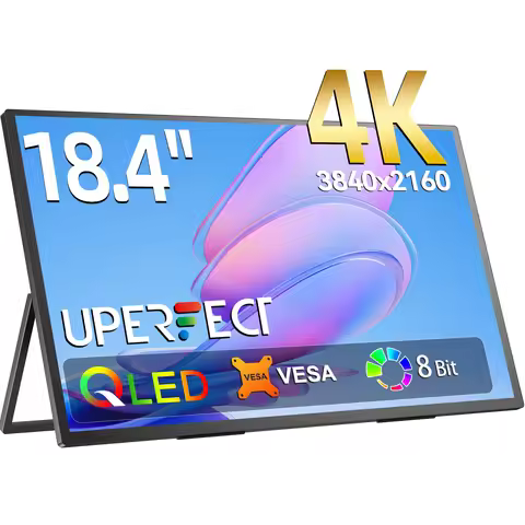 UPERFECT QLED 18.4 Portable Monitors Gaming Displays 4K 60Hz USB C HDMI For PS5/4 Switch Laptop PC M