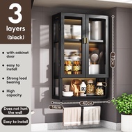 Hanging Cabinet Kitchen Cabinet Storage Wall Cabinet Cupboard for Kitchen Spice Condiments Dish