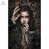 5D DIY Full Round Drill Partial AB Diamond Painting Girl Kit Art Decor 45x65cm