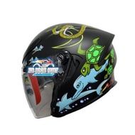 K-5 JET AGV E2205 TOP Asia Fit WHITE ZOO MATT BLACK