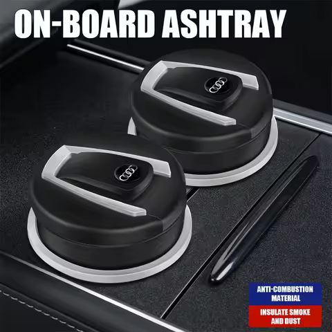 1pc Car Ashtray Cigar Ash Tray Coin Storage Cup Led light Center Cover for Audi A4 B8 B6 B9 B7 A3 8P