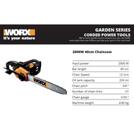 Worx Electric Chainsaw 40cm 2000watt