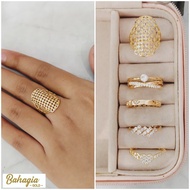 Cincin lebar kombinasi emas kadar 700