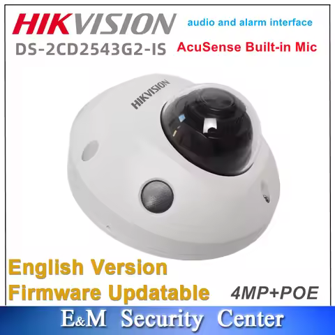 Original Hikvision DS-2CD2543G2-IS Acusense 4MP AcuSense Audio I/O POE IR CCTV Mic Built-in Mini Dom