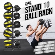 Svarga Stand 10 Ball Rack - Wall Ball Rack - Medicine Ball Rack