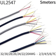 5M Shielded Wire 32AWG 30AWG 28AWG 26AWG 24AWG 22AWG 20AWG Audio 2 3 4 5 6 7 Cores Headphone Control