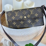 Louis Vuitton LV中古古董老花長夾 - 附贈非原裝揹帶轉WOC