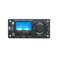 LCD Display Mp3 Decoder Board Bluetooth V5.0 Audio Receiver DIY Car Audio Amplifier Board MIC APE FLAC WMA WAV Decoder Support Recording Radio Lyrics Display
