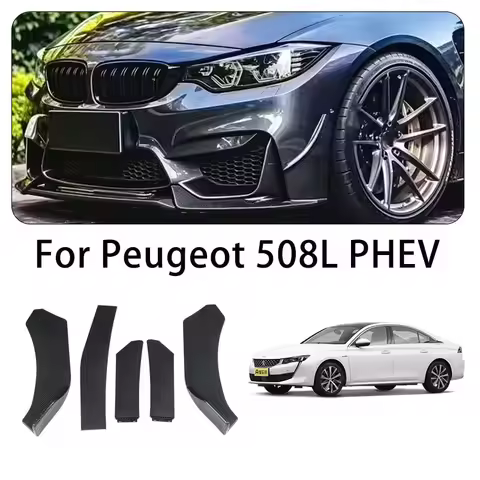 Body kits Peugeot 508L For Peugeot 508L PHEV body kits 5-Segment Adjustable Front Bumper Lip Splitte