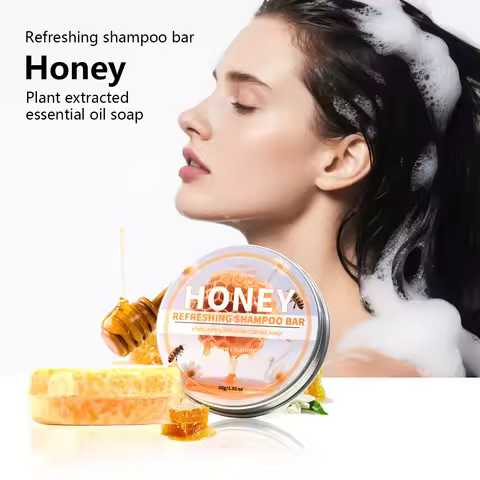 Honey Nourishing Shampoo Bar, Natural Honey Extract Essence for Deep Moisturizing, Mild Cleaning Hai