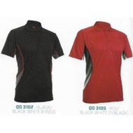 AVAILABLE ! OREN SPORT! SPORT POLO TEE - BLACK/BLACK AND RED/BLACK