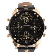 Relogio Masculino Big watch SHIWEIBAO fashion luxury leather strap four time military business trend men's watch clock