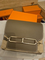 Hermès Mini Roulis Evercolor Etoupe 大象灰香檳金扣