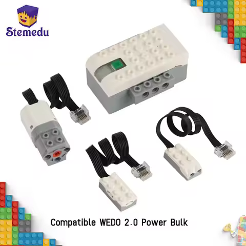 MOC Buiding Blocks Power Bulk Compatible with WEDO 2.0 EV3 20841 20844 45300 19071 Technical Hub/Med