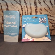 (READ DESCRIPTION) NEW BRIGHTY BODY ODOR 30ML GLOW & BRIGHTY BAR SOAP 85G