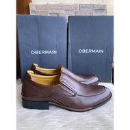 PSPGN.CO | ORIGINAL BRANDED OBERMAIN OH4539DBR DARK BROWN MEN'S LEATHER SHOES LOAFER PANTOFEL SLIP O