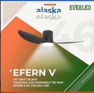 [Installation Available] ALASKA E-Fern V 46"/56" Smart DC Ceiling Fan (Dimmable) (with 20w Tri-Color Samsung LED and Remote)