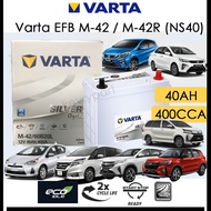 Varta M42 M42R EFB NS40 60B20L EFB Silver Dynamic NS40 Myvi 3-Gen, Bezza Advanced, Nissan Serena Eco