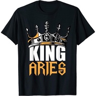 Aries Birthday Gifts - King Aries Zodiac T-Shirt
