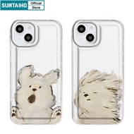 Suntaiho OPPO Funny Cute Dog Pattern Case Oppo A16-4G Oppo A16S A54S Oppo A5S A7 2018 AX5S AX7 A7N Oppo A12 A12S Oppo A11K Oppo A15 A15S Soft Case TPU Shockproof Cassing