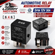 5PIN 12V 646 AUTOMOTIVE RELAY FOR AUDI VOLKSWAGEN 4HO951253C V23074-A1001-X91