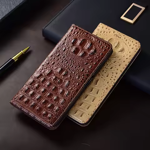 Genuine Cowhide Phone Cas For Nokia 5.1 5.3 5.4 6.1 6.2 7.1 7.2 8.1 8.3 Plus Magnetic Flip Cover Wal