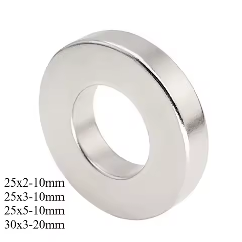 N35 25x2-10 25x3-10 25x5-10 30x3-20 Ring Strong straight hole round Standard neodymium Magnets Round