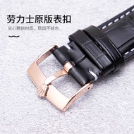 Suitable for Rolex Strap Genuine Leather Men Women Alternative Original Dayton Nacellini Black Green Water Ghost Series Pin Buckle Watch Strap