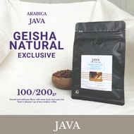 Arabica Java Geisha Natural Exclusive Coffee Bean, Powder 100-200gr
