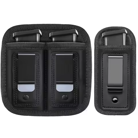 Single Double Magazine Pouch IWB Concealed Holster for 9mm .40 .45 .380 .357 Pistol Mag Holder Belt 