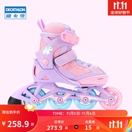 迪卡侬（DECATHLON）轮滑鞋儿童初学者溜冰鞋套装全女童男童滑冰鞋滑轮鞋旱冰鞋 梦幻独角兽 29/32（脚长18.5-20.0cm）