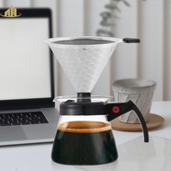 Pour Over Coffee Dripper Ultra-Fine Mesh Coffee Strainer 304 Stainless Steel Coffee Metal Cone Filter with Stand 10.4x9.5cm SHOPSBC6150