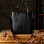 Men's Genuine Leather Sling Bag - Genuine Cowhide Leather Sling Bag - Genuine Leather Handbag - Men'