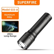 SUPERFIRE S33-AX 2.5W Outdoor Flashlight  LED Rechargeable Torch Light Super Bright Mini Flash light