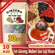 [24h Ship]  Teh Ginseng Lima Harta Karun Buatan Tangan, Uncang Teh Mulberi Yang Memelihara Kesihatan