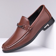 Youlong Summer Hollow Breathable Casual Leather Shoes Can